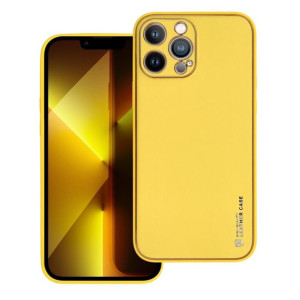 Futerał Leather Case Skórzany Do Iphone 14 Pro Max Żółty