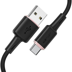Acefast Kabel Usb A Do Typ C 3a C2-04 Silicone Silicone 1,2m Czarny