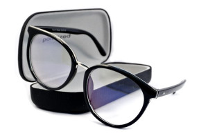 Klasyczne Damskie Okulary Zerówki Z Blue Light Filter Kocie Oczy Z Etui