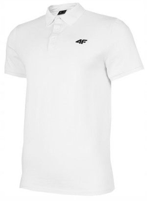Koszulka polo meska 4F H4Z22 TSM355 bialy XXL