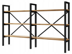 Regał Loft industrialny na książki dąb D3-30 160cm
