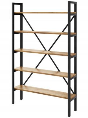 Regał Loft industrialny na książki dąb D5-20 100cm