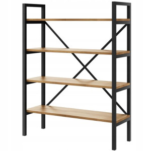 Regał Loft industrialny na książki dąb D4-30 100cm