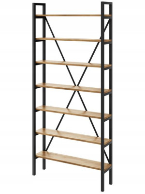 Regał Loft industrialny na książki dąb D7-20 100cm