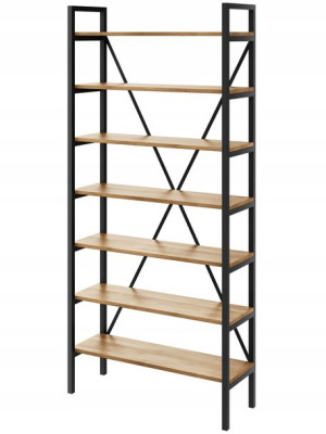 Regał Loft industrialny na książki dąb D7-40 80cm