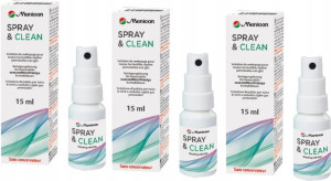 3x Menicon Spray&Clean do soczewek twardych