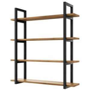 Półka industrial loft wisząca dąb książki D4 100cm