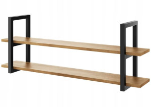 Półka ścienna industrial loft metal dąb 100 cm