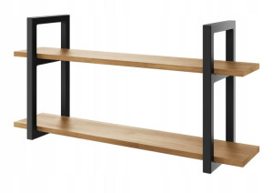 Półka wisząca industrial loft książki dąb 80 cm