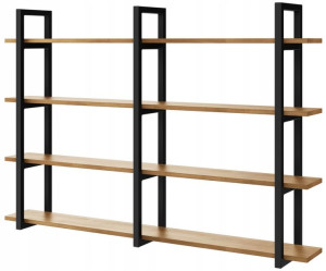 Półka wisząca industrial loft metal dąb 200 cm