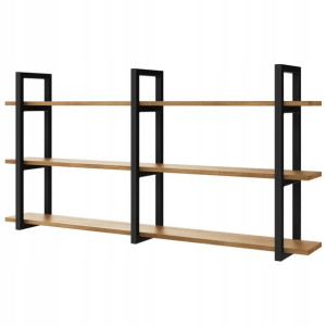 Półka wisząca industrial loft metal dąb 200 cm