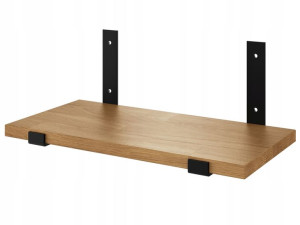 Półka wisząca ścienna LOFT dąb uchwyt L 40x15cm