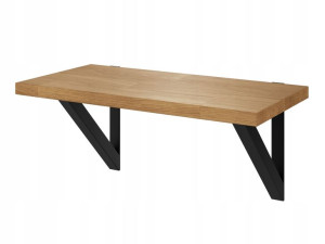 Półka wisząca ścienna LOFT metal i dąb 30 cm