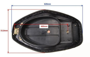 Kanapa, siedzenie do skutera Longjia LJ50-QT-L czarna