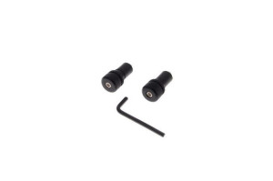 Końcówki, ciężarki kierownicy 14/26mm aluminium czarne, ryflowane