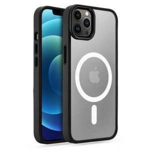Etui Tech-Protect Magmat MagSafe - Apple iPhone 12 / 12 Pro (Clear / Black)