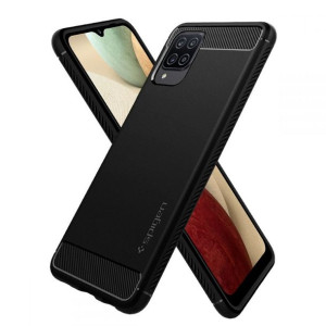 Etui Spigen Rugged Armor - Samsung Galaxy A12 2020 / 2021 (Matte Black)