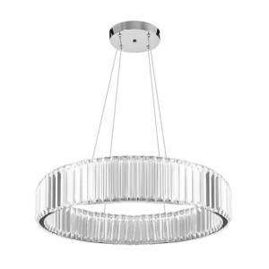 Lampa Kryształowa Sufitowa Chrom Led Glamour