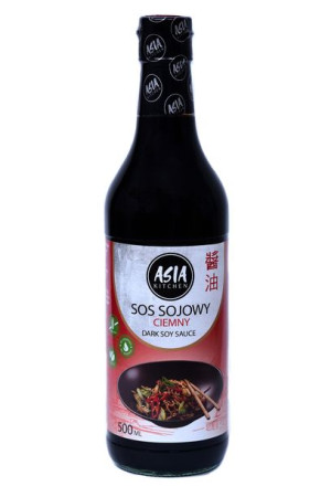 Sos sojowy CIEMNY 500ml bez glutenu Asia Kitchen