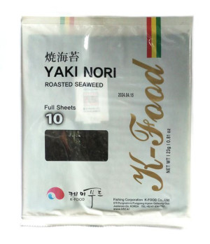 Glony do sushi 10 arkuszy Yaki Nori K-FOOD