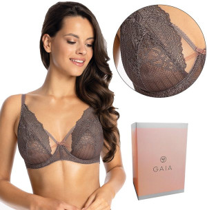Miękki brązowy biustonosz GAIA 1122 ZUZA soft, 80H