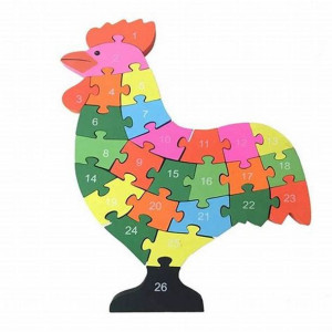 Puzzle Drewniany Kogut 80528 Icom