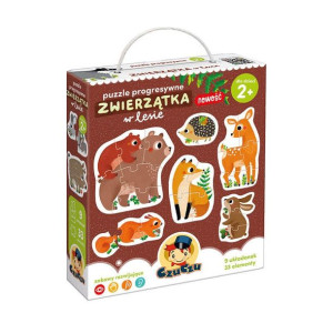 czu 491835 puzzle progresywne zwierzęta w lesie