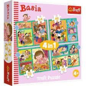 Puzzle Trefl 4w1 34606 Przygody Basi