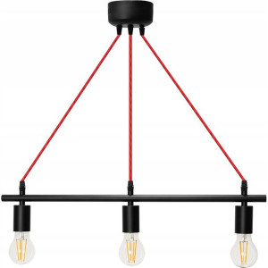 Lampa sufitowa Potrójna Nowoczesna Modern Czarna