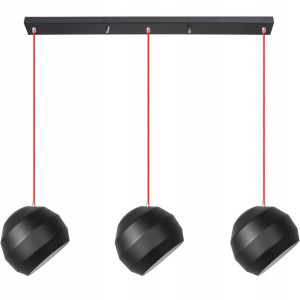 Lampa sufitowa Potrójna Styl Czarna Metalowa