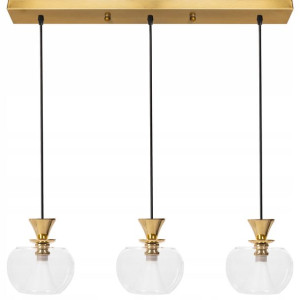 Lampa Sufitowa Szklana Kula Złota App903-3cp
