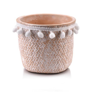 Doniczka Na Kwiaty Ceramiczna Różowa Rosita 14,5x1