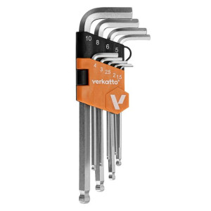 Klucze Imbus 9 szt Długie 1.5-10.0 mm Twarde Etui
