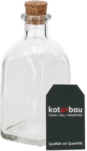 KOTARBAU® Kwadratowa Butelka z Korkiem ze Szkła 150 ml