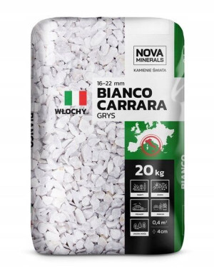 Grys Biały Bianco Carrara 16-22Mm 20Kg Kamień