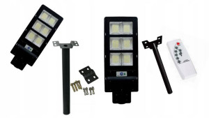 Lampa Uliczna Latarnia Solarna 160w Pilot + Uchwyt