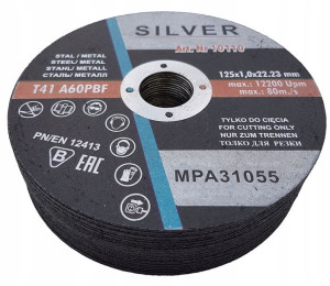 Tarcza Do Cięcia Metalu 125x1.0x22,23mm 25 Sztuk