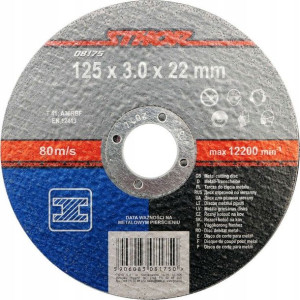 Tarcza Do Cięcia Metalu Stali 125x3.0x22mm