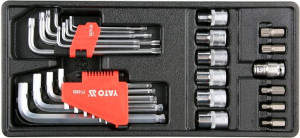 Wkład Do Szuflady Klucze Hex, Torx, Nasadki 31 Czę
