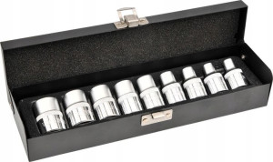 Klucze Nasadowe Torx E10-24 Zestaw 9-sztukowy