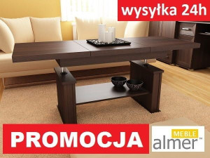 Ławostół Ława Stół L05 podnoszony rozkładany do 160cm KASZTAN WENGE