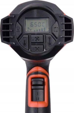 Opalarka 1600w 50-650c 2 Biegi Lcd+pamięć Ustawień