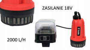 Pompa Zatapialna Baseny Oczka Zbiorniki 2000l/h