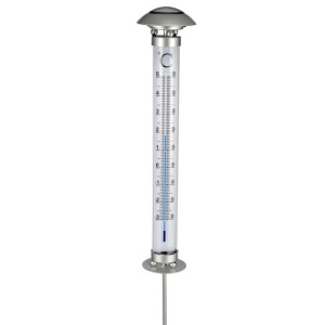 Ogrodowa lampka solarna z termometrem