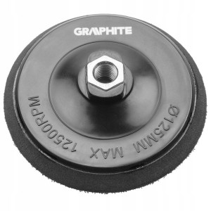 Tarcza elastyczna  z rzepem 125mmxM14, GRAPHITE 55H827