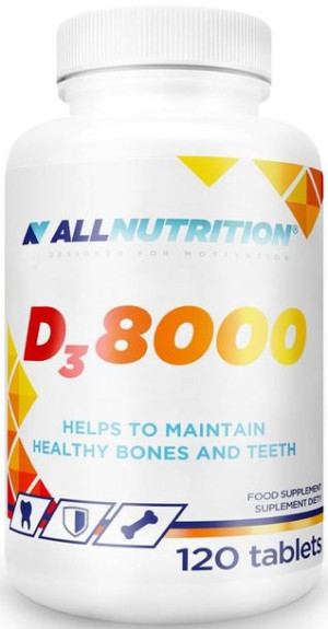 Witamina D3 8000 IU Suplement Diety 120 tabl. - Allnutrition