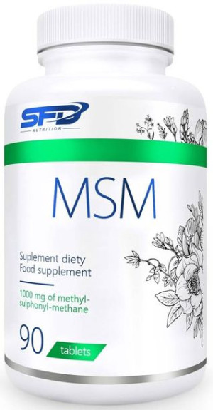 SFD MSM 1000 mg Siarka Organiczna włosy paznokcie - Suplement Diety 90 tabl