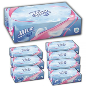 Chusteczki higieniczne dwuwarstwowe Alice (150 sztuk) x 8 opakowań