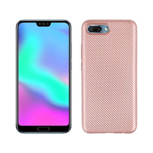 Etui Carbon Fiber Huawei Honor 10 Różowo -złoty/rose Gold