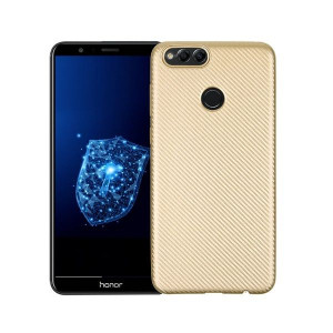 Etui Carbon Fiber Huawei Honor 7x Złoty /gold